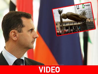 Συρία: Αποκαθήλωση του αγάλματος του παππού Assad