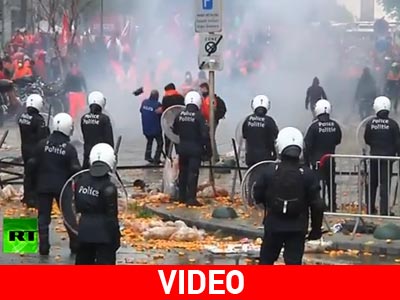 Οδομαχίες και άγριο ξύλο στις Βρυξέλλες