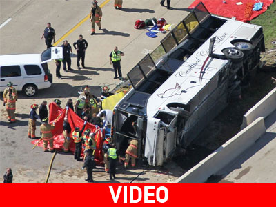 Ανατροπή λεωφορείου με δύο νεκρούς Ανατροπή λεωφορείου με δύο νεκρούς