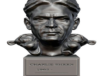 Άγαλμα…ο Charlie Sheen