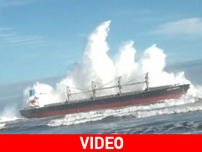 Χιλή: Δραματική διάσωση πληρώματος φορτηγού πλοίου