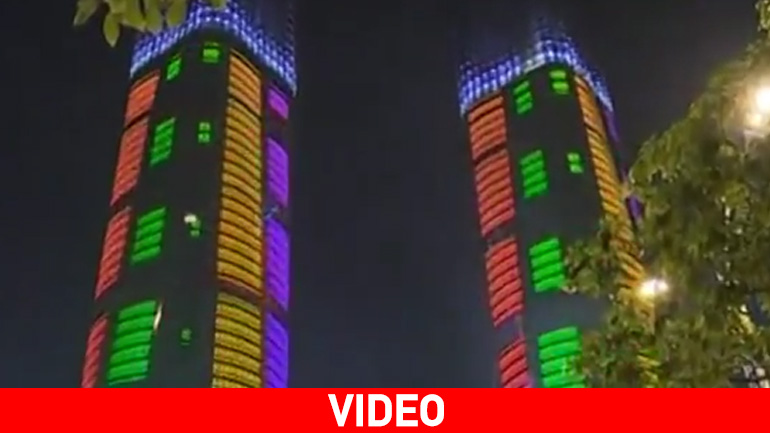 Εντυπωσιακοί πύργοι από LΕD στον κινεζικό ουρανό!