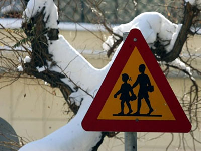 Έκλεισαν τα σχολεία στην Αμφίπολη λόγω χιονιού