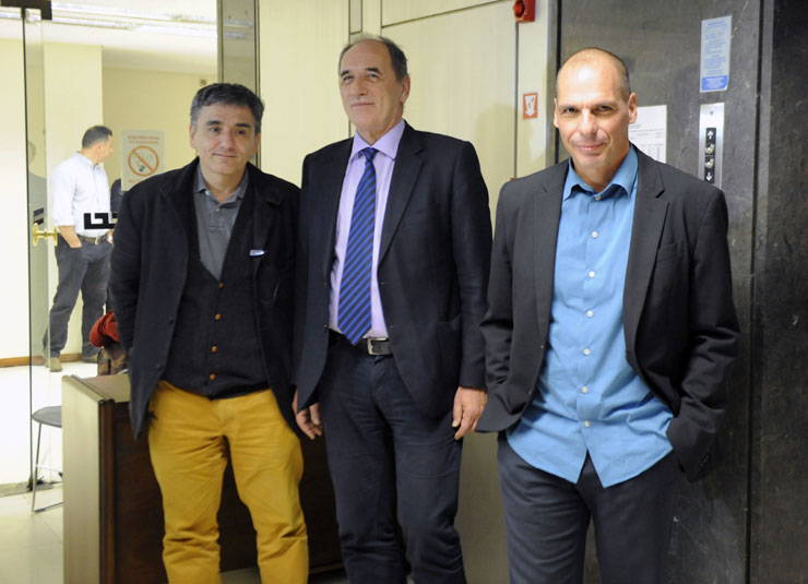 Τσακαλώτος, Σταθάκης, Βαρουφάκης