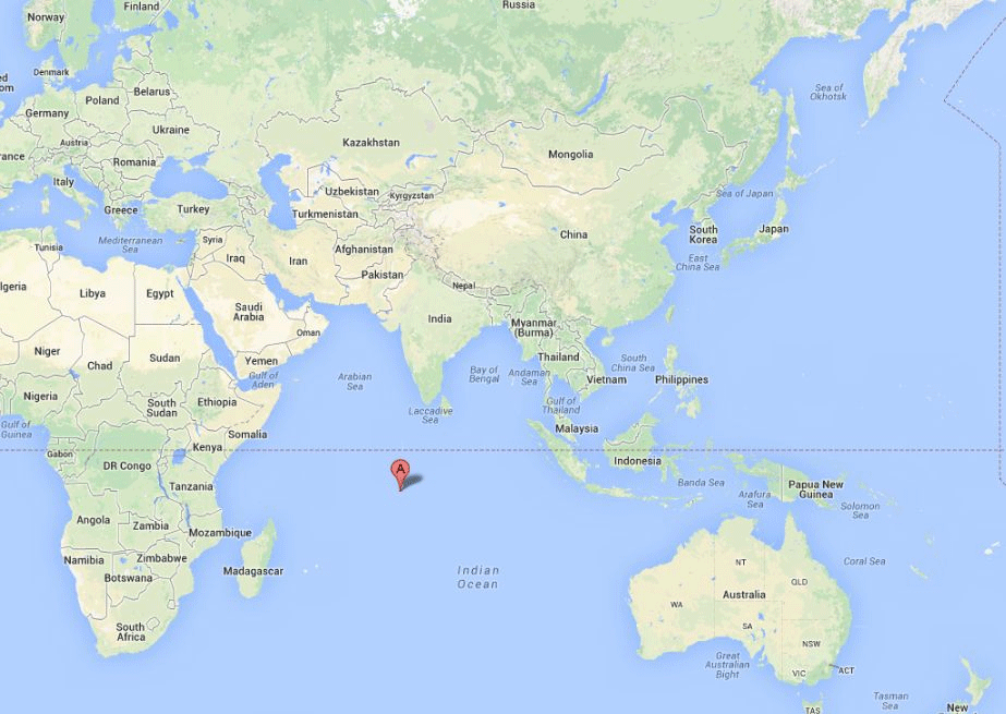 Χάρτης με το σημείο όπου βρίσκεται η αμερικανική βάση