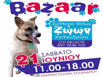 Μπαζάρ Συλλόγου Φίλων των Ζώων Χαλανδρίου
