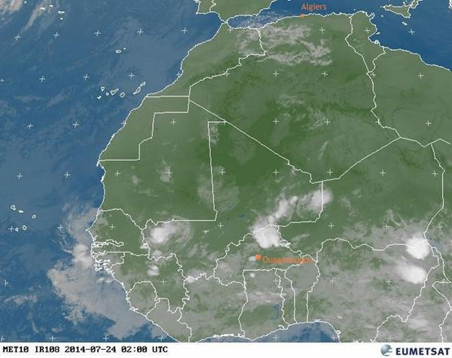 Εικόνα από δορυφόρο με τις καιρικές συνθήκες στην περιοχή της συντριβής