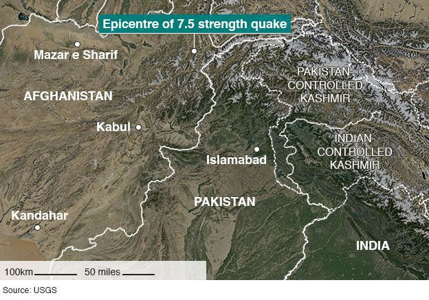 Χάρτης με το επίκεντρο του σεισμού