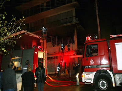 Πυρκαγιά στον Σύνδεσμο του Παναθηναϊκού στο Ηράκλειο Κρήτης