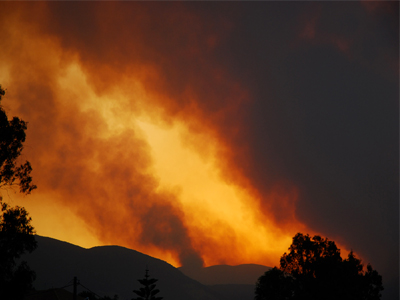 Πυρκαγιά στα Βασιλικά Σαλαμίνας