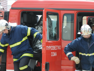 Χανιά: Πυρκαγιά σε κτήριο του Βιοτεχνικού Πάρκου