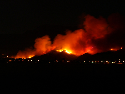 Φωτιά σε δασική έκταση στα Βάγια Θηβών
