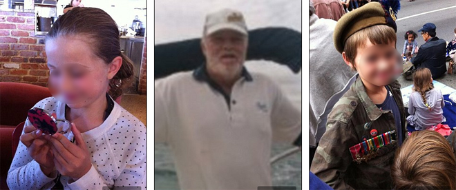 Η Ίβη Μάσλιν από την Αυστραλία, ο παππούς της Νικ Νόρις και ο αδελφός της, Μο Μάσλιν