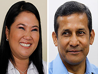 Δίπλα-δίπλα στις δημοσκοπήσεις Fujimori-Humala