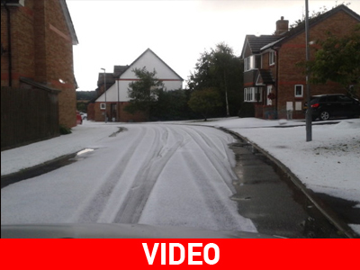 Σφοδρή χαλαζόπτωση στη Μ. Βρετανία