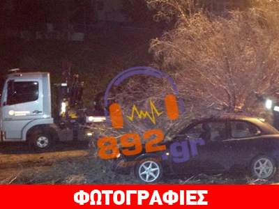 Δέντρο καταπλάκωσε διερχόμενο Ι.Χ.