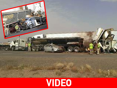 Η αμμοθύελλα προκάλεσε καραμπόλα