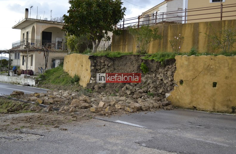 Ληξούρι: Μερική κατάρρευση τοίχου κατοικίας