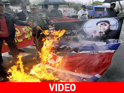 Έκαψαν πορτραίτο του ηγέτη της Β. Κορέας