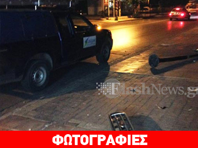 Χανιά: Ξήλωσε κολώνα φωτισμού και εξαφανίστηκε