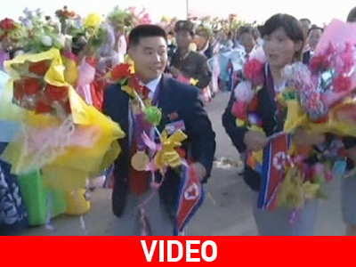 Υποδοχή Ολυμπιονικών στη Β. Κορέα