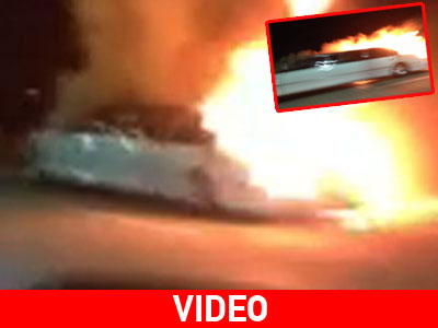Η.Π.Α.: Πλάνα από τη φλεγόμενη λιμουζίνα