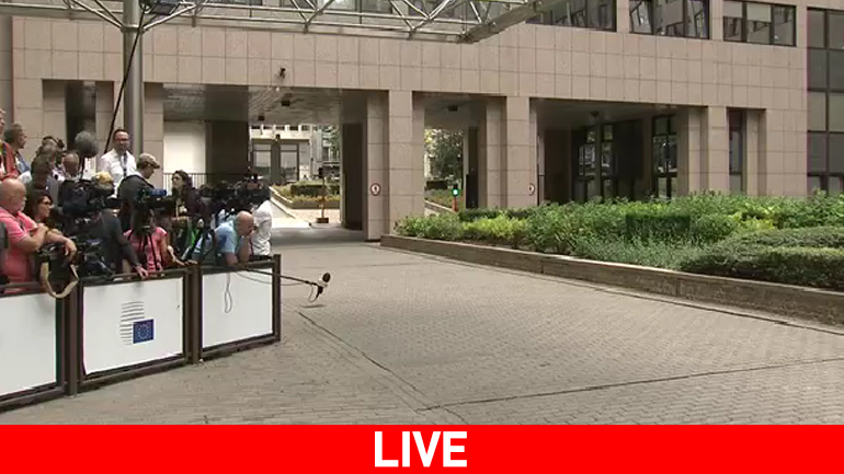 Βρυξέλλες: Δείτε ζωντανά την άφιξη των υπουργών Οικονομικών