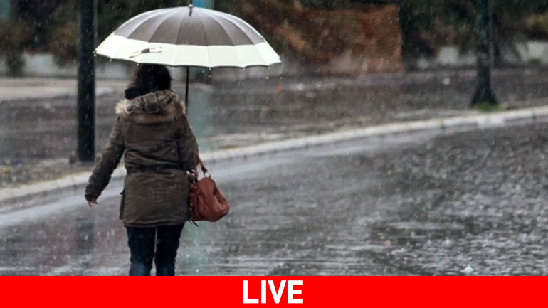 «Νύχτωσε» στα Βόρεια Προάστια: Σε εξέλιξη έντονη βροχόπτωση