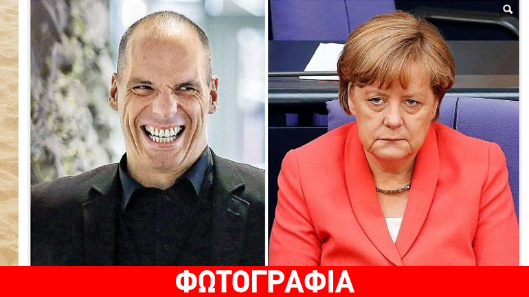Bild: Ο γελαστός Βαρουφάκης και η απελπισμένη Μέρκελ
