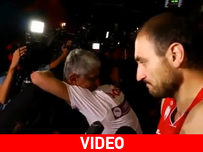 Η αγκαλιά του Μίλος στον Παναγιώτη Γιαννάκη