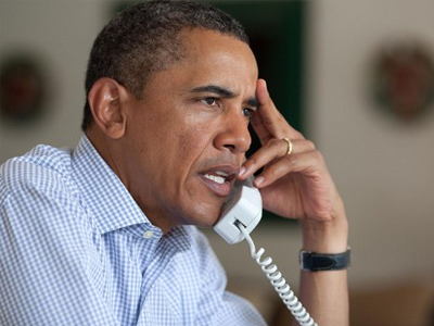 Τηλεφωνική επικοινωνία Ομπάμα με Μπαν Κι-μουν