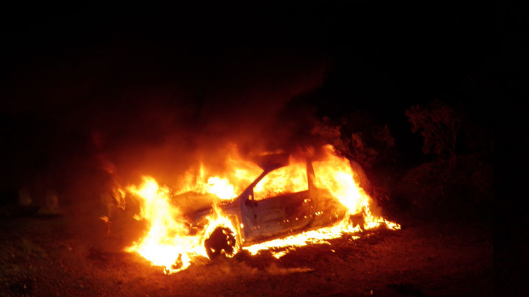 Το αυτοκίνητο έγινε… μπουρλότο!