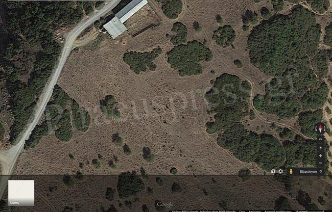 Δορυφορική εικόνα από το πεδίο βολής