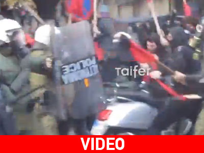 Νέες εικόνες από τα σοβαρά επεισόδια στη Θεσσαλονίκη Νέες εικόνες από τα σοβαρά επεισόδια στη Θεσσαλονίκη