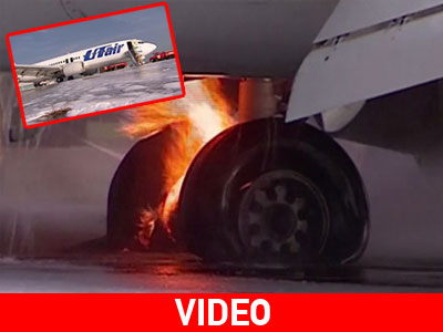 Μόσχα: «Λαμπάδιασε» το σύστημα πέδησης αεροπλάνου