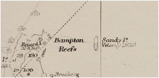 Χάρτης με το νησί Σάντυ