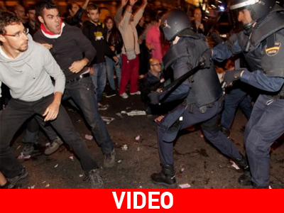 Άγριες συμπλοκές στη Μαδρίτη για τα μέτρα λιτότητας