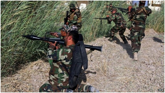 Σιίτες μαχητές του Ιράκ που έχουν στρατολογηθεί να πολεμήσουν εναντίον των τζιχαντιστών του ΙΧΙΛ