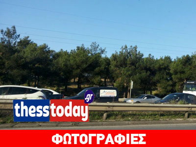 Μποτιλιάρισμα στον περιφερειακό Θεσσαλονίκης λόγω τροχαίου