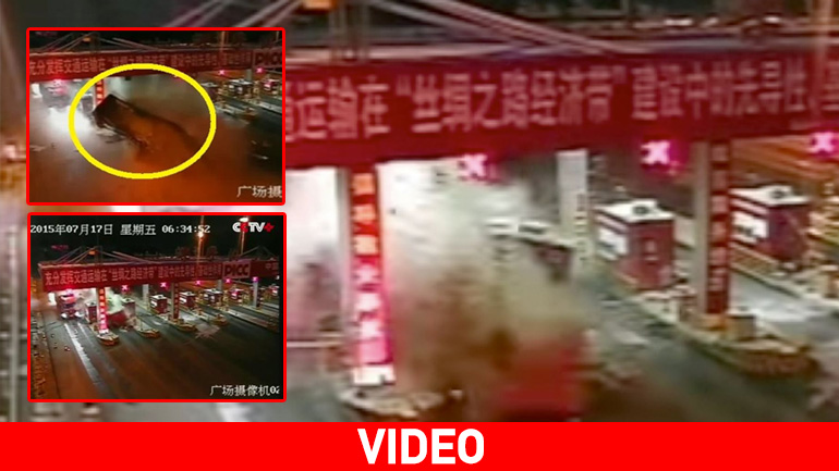 Κίνα: Φορτηγό με καρπούζια γίνεται κομμάτια στα διόδια