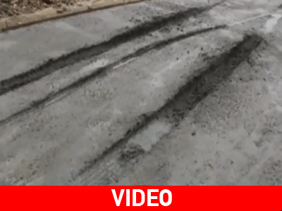 Αγνόησε την ταμπέλα και… τσιμεντώθηκε!