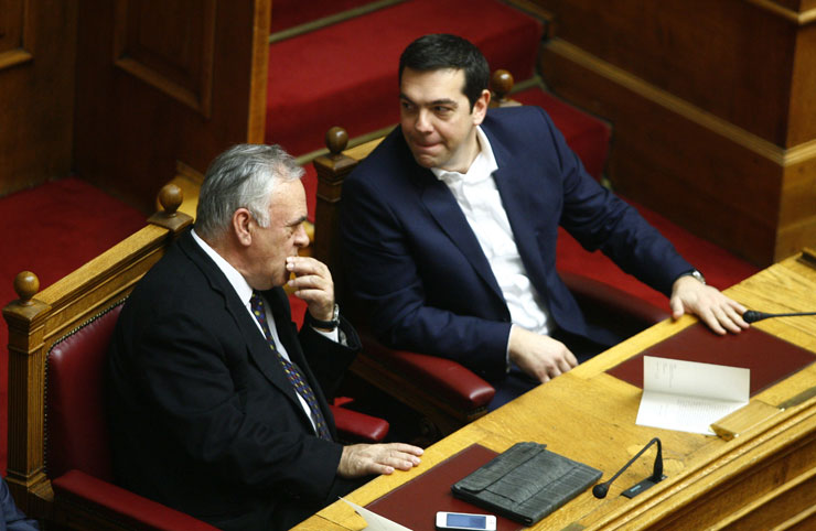 Ο αντιπρόεδρος της κυβέρνησης Γ. Δραγασάκης και ο πρωθυπουργός Αλέξης Τσίπρας