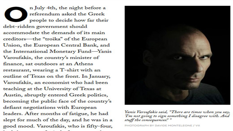 Η Βαρουφιάδα από το NEW YORKER