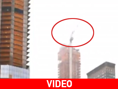 Η στιγμή που… «λύγισε» ο γερανός! Η στιγμή που… «λύγισε» ο γερανός!