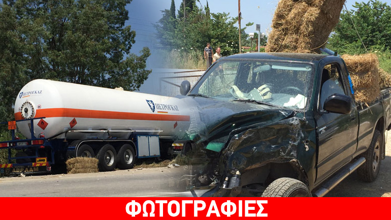 Aιτωλ/νία: Σύγκρουση βυτιοφόρου με αγροτικό