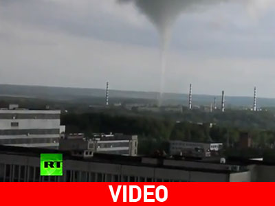 Ρωσία: Ανεμοστρόβιλος δίπλα από πυρηνικό εργοστάσιο