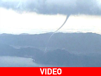 Ιαπωνία: Ανεμοστρόβιλος πάνω από τον Ειρηνικό Ωκεανό