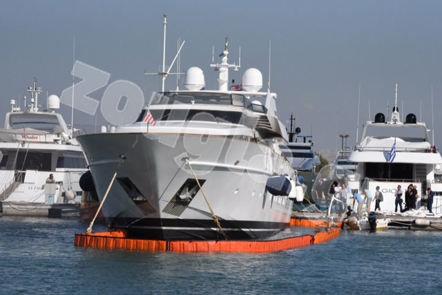 Το ειδικό προστατευτικό φράγμα περιμετρικά της θαλαμηγού