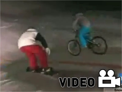 Snowboard vs Mountain Bike Downhill