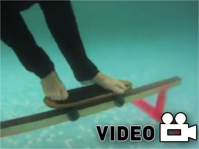 Skateboard στον… πάτο της πισίνας Skateboard στον… πάτο της πισίνας